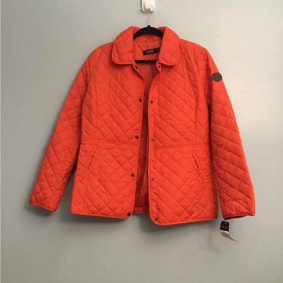 Ralph Lauren Orange Quilted Puffer Jacket - Picture 10 of 15
